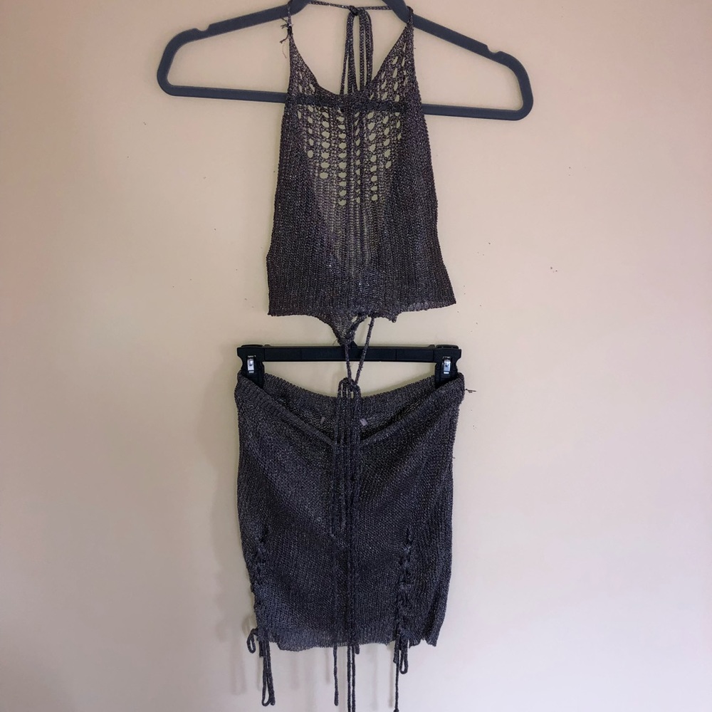 Forever 21 Hot&Delicious 2 piece metal chain set